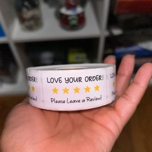 1.5 Inch Please Leave a Review Star Stickers (500pcs)